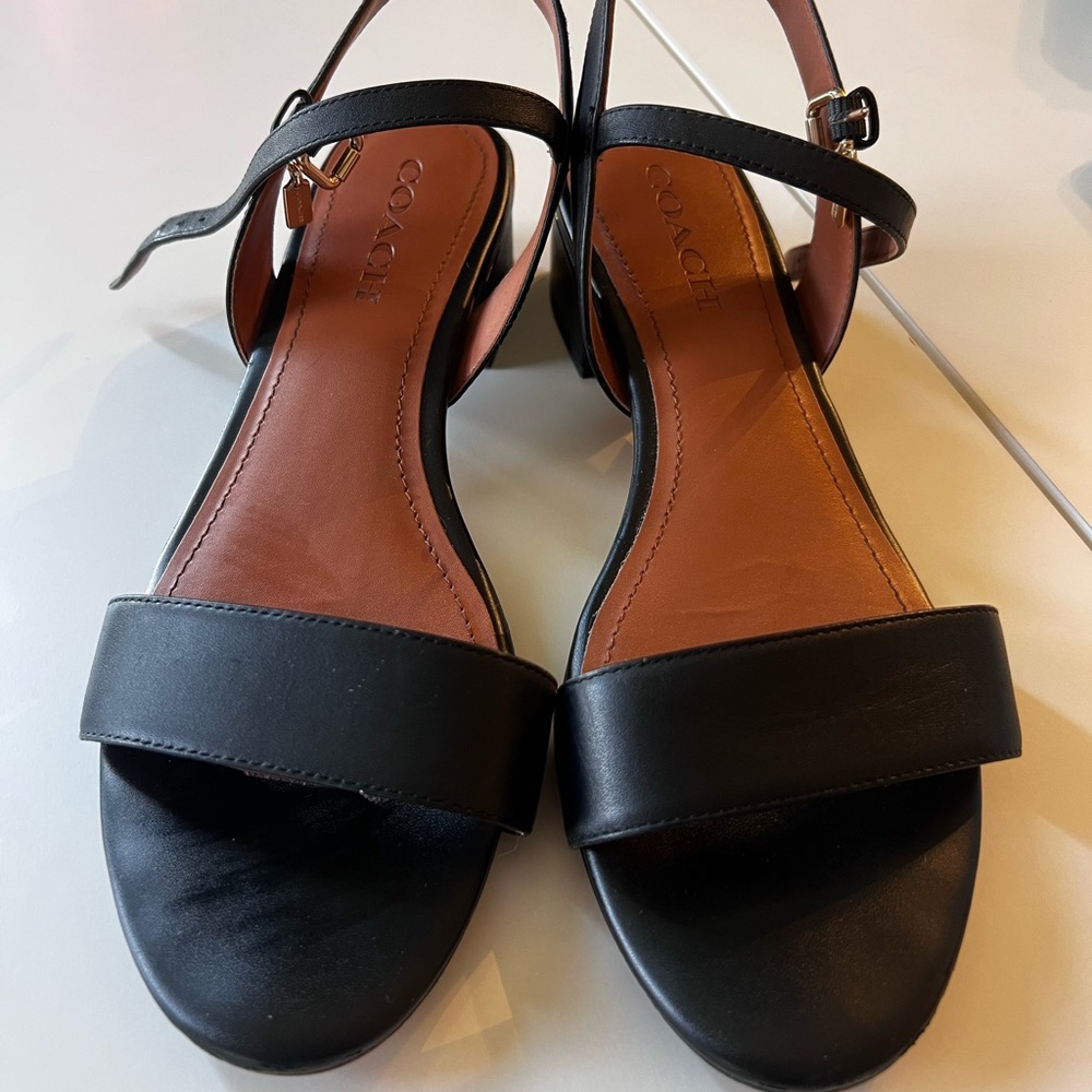 Coach Black Ida Sandal Sz 9